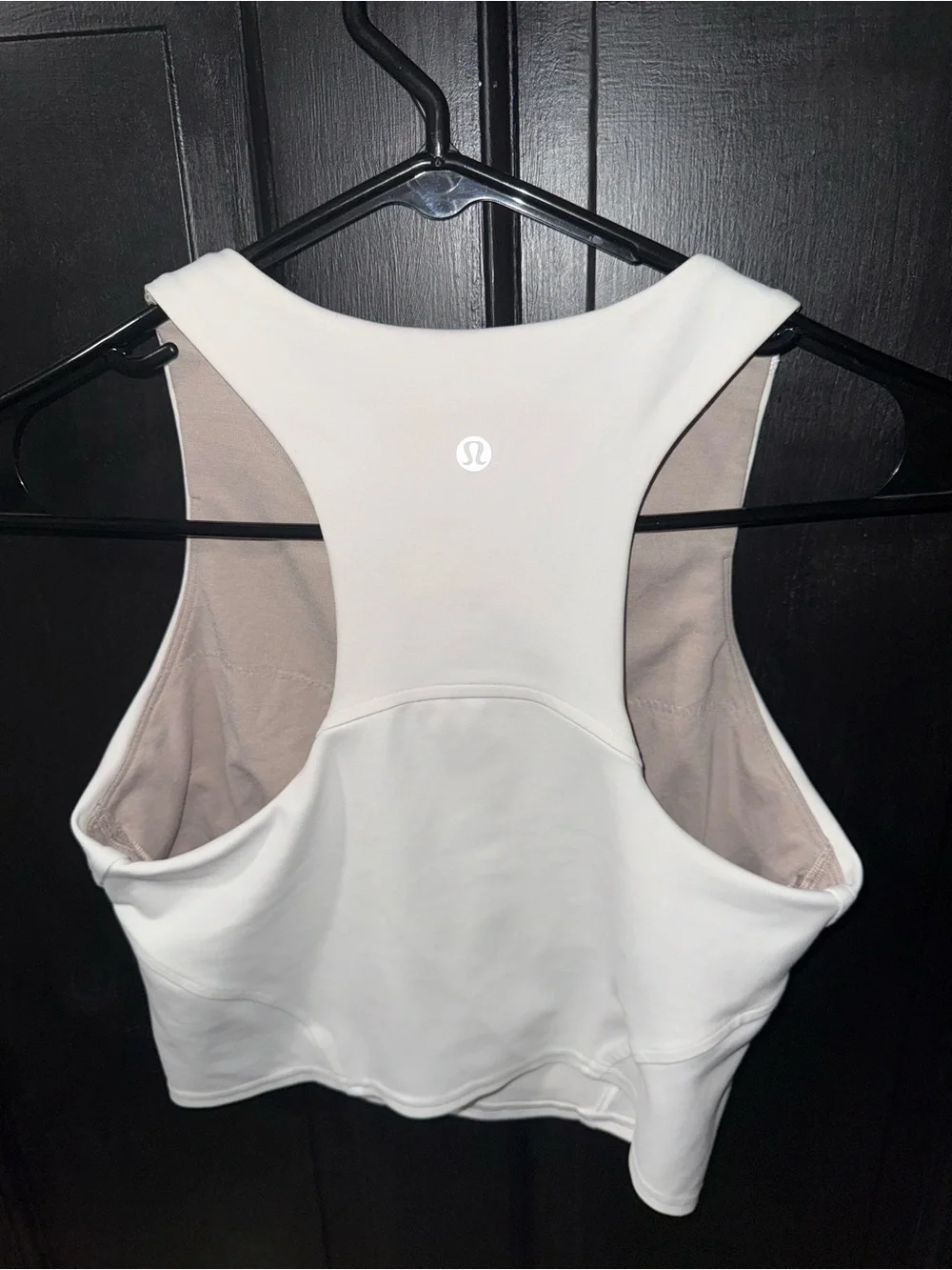 lululemon athletica Cream Racerback Sports Bra with Contrast Lining